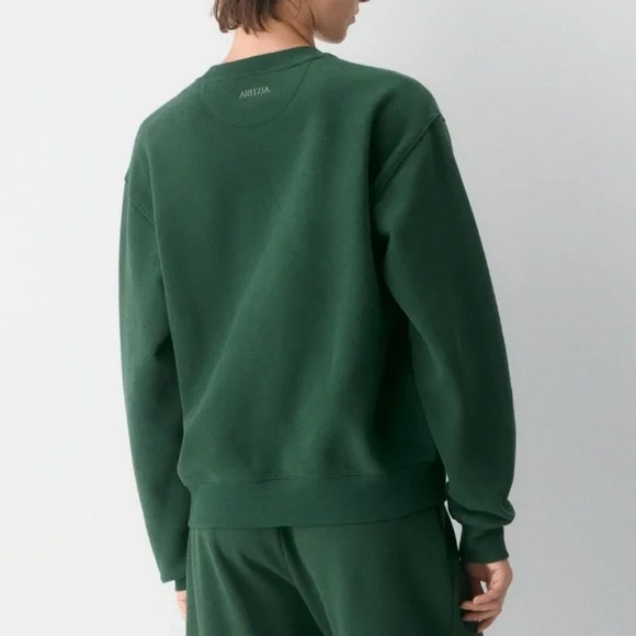 Aritzia Campus Green Crewneck Sweatshirt and Jogger Set - Picture 3 of 6